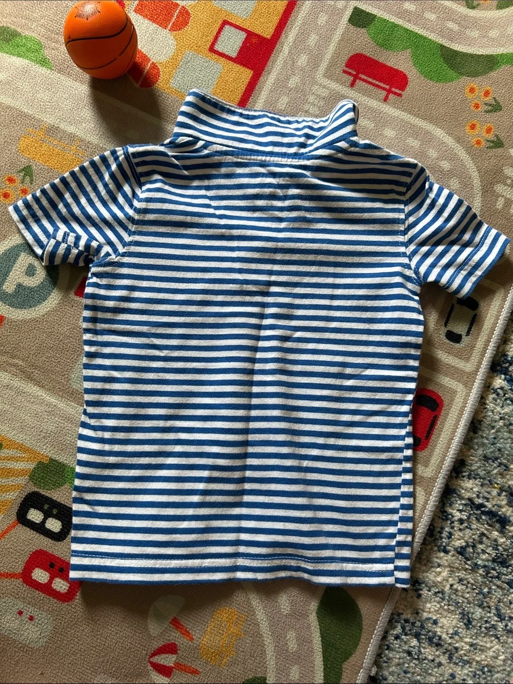Carter's Blue & White Striped Polo Shirt